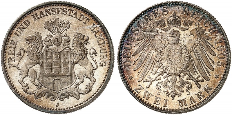HAMBURG. J. 63, EPA 2/18 
2 Mark 1905. in dieser Erhaltung sehr seltener Jahrga...