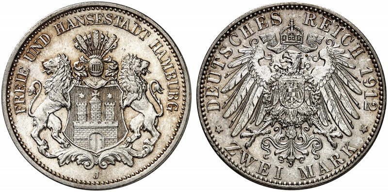 HAMBURG. J. 63, EPA 2/18 
2 Mark 1912. der seltenste Jahrgang ! vz - St / St
