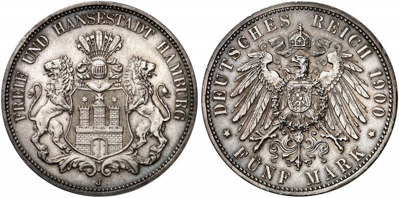 HAMBURG. J. 65, EPA 5/21 
5 Mark 1900. winz. Rdf., f. St