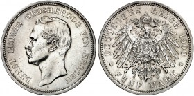 HESSEN. Ernst Ludwig, 1892-1918. J. 73, EPA 5/25 
5 Mark 1900. f. vz / vz+