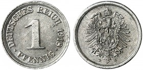 J. 300, EPA 3 
1 Pfennig 1918 D. vz - St