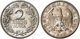 KURS - UND GEDENKMÜNZEN. J. 320, EPA 2/75 
2 RM 1925 G. f. St