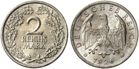 KURS - UND GEDENKMÜNZEN. J. 320, EPA 2/75 
2 RM 1926 G. f. St