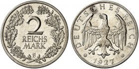 KURS - UND GEDENKMÜNZEN. J. 320, EPA 2/75 
2 RM 1927 E. R ! vz