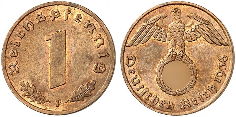 J. 361, EPA 6 
1 Reichspfennig 1936 F. R ! f. St