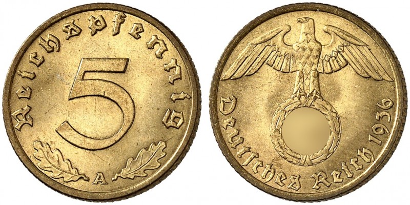 J. 363, EPA 23 
5 Reichspfennig 1936 A. R ! f. St