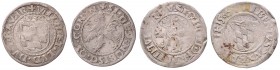 Wilhelm IV. 1516 - 1545
Deutschland, Bayern. Lot. 2 Stück 1/2 Batzen 1500/06 München
ges. 3,65g
Hahn 22
ss