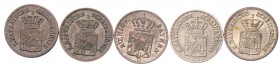 Diverse
Deutschland, Bayern. Lot. 5 Stück 1 Kreuzer 1856/58/66/71
ss - stgl