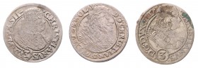 Christian 1639 - 1672
Deutschland, Schlesien-Liegnitz-Brieg. Lot. 3 Stück Groschen 1661/70
a. ca 1,44g
F&S. 1850
ss