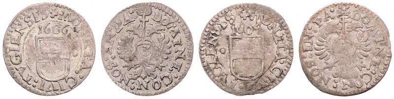 Zug - Stadt
Schweiz. Lot. 2 Stück Groschen 1604/06
a. ca 1,76g
ss