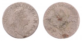 Friedrich II. 1740 - 1786
Deutschland nach Regionen/Städten und Jahreszahlen geordnet, Brandenburg-Preußen. 3 Kreuzer, 1783. A
1,62g
s