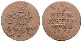 Friedrich II. 1740 - 1786
Deutschland nach Regionen/Städten und Jahreszahlen geordnet, Brandenburg-Preußen. 3 Pfennige, 1761. A
6,83g
von Schr. 1747
s...