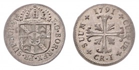 Friedrich Wilhelm II. 1786 - 1797
Deutschland nach Regionen/Städten und Jahreszahlen geordnet, Brandenburg-Preußen. 1/2 Kreuzer, 1791. Neuenburg
1,01g...