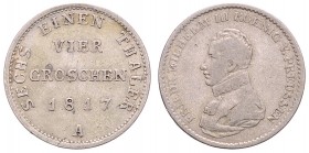Friedrich Wilhelm III. 1797 - 1840
Deutschland nach Regionen/Städten und Jahreszahlen geordnet, Brandenburg-Preußen. 4 Groschen, 1817. A
5,25g
AKS 25
...