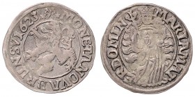 Stadt
Deutschland nach Regionen/Städten und Jahreszahlen geordnet, Braunschweig. Mariengroschen, 1623. 2,15g
Jesse 207
ss
