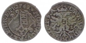 Stadt
Deutschland nach Regionen/Städten und Jahreszahlen geordnet, Bremen. Groten, 1740. GLC
0,80g
Jungk 952
win. Zainende.
ss