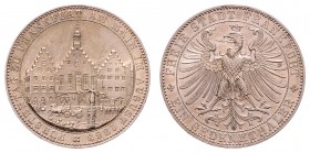 Stadt
Deutschland nach Regionen/Städten und Jahreszahlen geordnet, Frankfurt. Taler, 1863. Fürstentag
18,54g
Thun 147, AKS 45, Jaeger 52
stgl