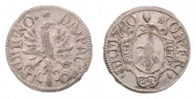 Stadt
Deutschland nach Regionen/Städten und Jahreszahlen geordnet, Freiburg. 2 Kreuzer, 1720. 1,03g
Berstett 268
ss