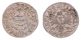 Georg IV. 1598 - 1643
Deutschland nach Regionen/Städten und Jahreszahlen geordnet, Fugger-Babenhausen-Wellenburg. 1/2 Batzen, 1624. 1,23g
Kull 87f
vz