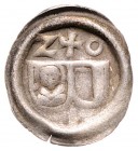 Albrecht IV. 1513 - 1545
Deutschland nach Regionen/Städten und Jahreszahlen geordnet, Halberstadt. Brakteat, o. Jahr. 2 Wappen
0,33g
Schulten 1047
ss