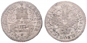 Stadt
Deutschland nach Regionen/Städten und Jahreszahlen geordnet, Hamburg. 4 Schilling, 1725. 2,90g
J. 6, Schön 23
ss