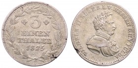 Wilhelm II. 1821 - 1831
Deutschland nach Regionen/Städten und Jahreszahlen geordnet, Hessen. 1/3 Taler, 1825. 8,27g
AKS 21, J. 18
ss