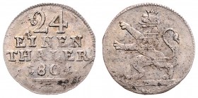 Wilhelm II. 1821 - 1847
Deutschland nach Regionen/Städten und Jahreszahlen geordnet, Hessen-Kassel. 1/24 Taler, 1807 F. 1,88g
J. 3
ss
