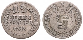 Friedrich Wilhelm 1763 - 1789
Deutschland nach Regionen/Städten und Jahreszahlen geordnet, Hildesheim - Bistum. 1/12 Taler, 1763. 2,88g
Schön 21
f.ss...