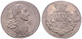 Christian Friedrich Karl 1767 - 1806
Deutschland nach Regionen/Städten und Jahreszahlen geordnet, Hohenlohe-Kirchberg. 1/2 Taler, 1804 D. Wertheim
13,...