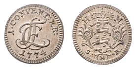 Ludwig Friedrich Karl 1765 - 1805
Deutschland nach Regionen/Städten und Jahreszahlen geordnet, Hohenlohe-Neuenstein-Öhringen. Kreuzer, 1775. 0,80g
Alb...