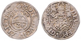 Johann Wilhelm 1592 - 1609
Deutschland nach Regionen/Städten und Jahreszahlen geordnet, Jülich-Berg. Groschen, 1604. 1,76g
S&J. 3035
ss