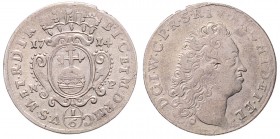 Johann Wilhelm II. 1678 - 1716
Deutschland nach Regionen/Städten und Jahreszahlen geordnet, Jülich-Berg. 1/6 Taler, 1714. 4,21g
Schön 26
f.ss/ss