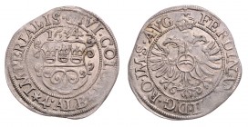Stadt
Deutschland nach Regionen/Städten und Jahreszahlen geordnet, Köln. 4 Albus, 1634. mit Titel Ferdinand II.
2,76g
Noss 359c
Prägeschwäche
vz