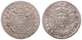 Stadt
Deutschland nach Regionen/Städten und Jahreszahlen geordnet, Köln. 1/6 Taler, 1716. 4,00g
Noss 577
ss
