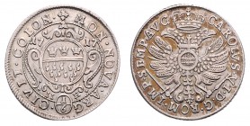 Stadt
Deutschland nach Regionen/Städten und Jahreszahlen geordnet, Köln. 1/6 Taler, 1717. 3,93g
Schön 9, KM 411
ss