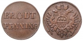 Stadt
Deutschland nach Regionen/Städten und Jahreszahlen geordnet, Köln. Cu - Token, o. Jahr. für Brot
2,92g
KM TN2
ss/vz