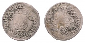 Philipp II. 1508 - 1515
Deutschland nach Regionen/Städten und Jahreszahlen geordnet, Köln - Bistum. Schilling, 1512. 1,18g
Noss 546
s
