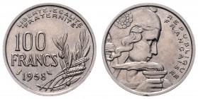 4. Republik 1947 - 1958
Frankreich. 100 Francs, 1958. Mzz. Eule.
Paris
5,93g
KM 919.1 / Gad. 897.
vz/stgl