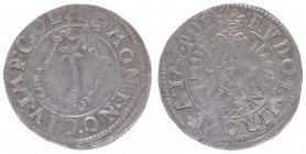 Stadt
Frankreich, Elsass - Colmar. 3 Kreuzer, o. Jahr. mit Titel Rudolph II.
2,00g
Saurma 1933
ss