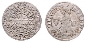 Stadt
Frankreich, Metz. AR Gros, o. Jahr. Ville
2,26g
Flon 519, 2; coll. Robert 757.
ss/vz