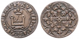 Rechenpfennig, o. Jahr
Frankreich. AVE MARIA GRATIA PI, Giebelkreuz // Kreuz.. 3,03g
Neumann 29242-59
vz