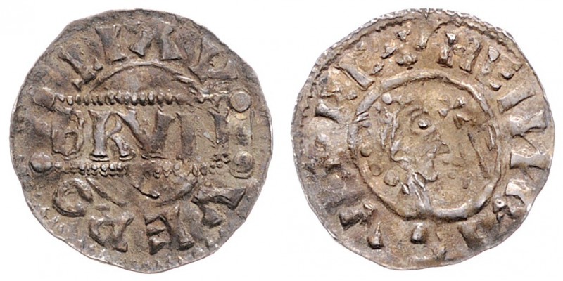 Bruno III. 1038 - 1057
Holland, Friesland. Denar, o. Jahr. 0,74g
Kluge 297
ss
