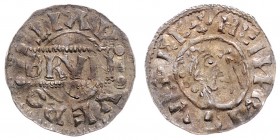 Bruno III. 1038 - 1057
Holland, Friesland. Denar, o. Jahr. 0,74g
Kluge 297
ss
