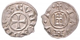 Republik 1149 - 1252
Italien, Genua. Denar, o. Jahr. Stadttor / Kreuz.
0,73g
vz