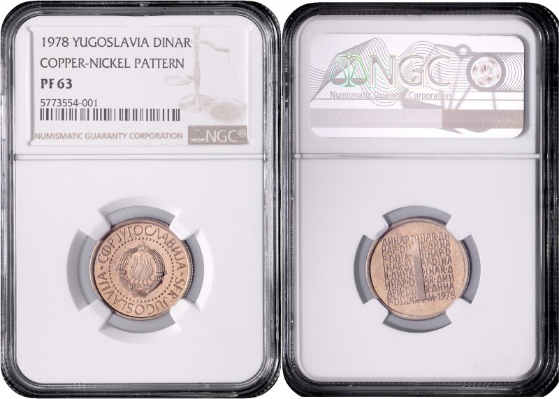 nach 1945
Jugoslawien. 1 Dinara, 1978. Probe/Proba in NGC Holder
Paris
4,88g
KM ...