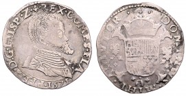 Philipp II. von Spanien 1556 - 1598
Niederlande, Flandern. 1/5 Philippstaler, 1571. Brügge
6,49g
Vanhoudt 306
s/ss
