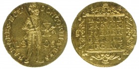 Batavische Republik
Niederlande, Holland. Dukat, 1805. Utrecht
3,47g
Delm. 775
gewellt
vz/stgl