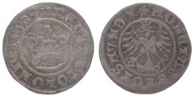 Sigismund I. 1506 - 1548
Polen. Halbgroschen, 1509. 0,98g
Gumowski 480
ss