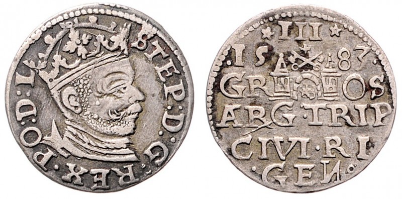 Sigismund III. Wasa 1587 - 1632
Polen. 3 Gröscher, 1583. 2,18g
f.vz