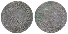 Sigismund III. Wasa 1587 - 1632
Polen. 3 Kreuzer, 1617. Krakau
1,58g
etwas Grünspan
vz